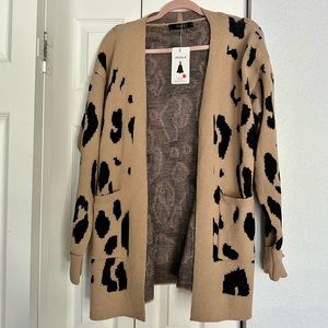 NWT Cheetah print sweater